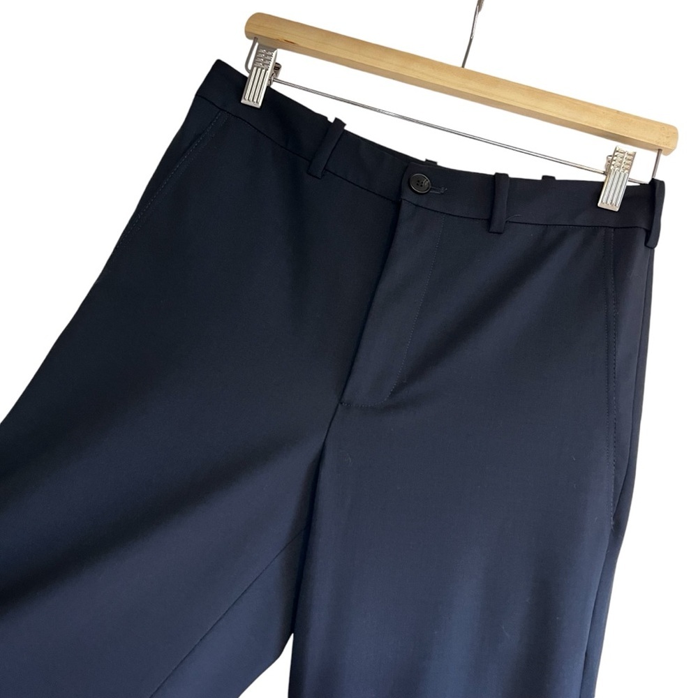 6397 wool cropped cuffed navy trousers size 4 excellent condition - Picture 6 of 15